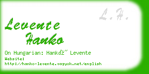 levente hanko business card